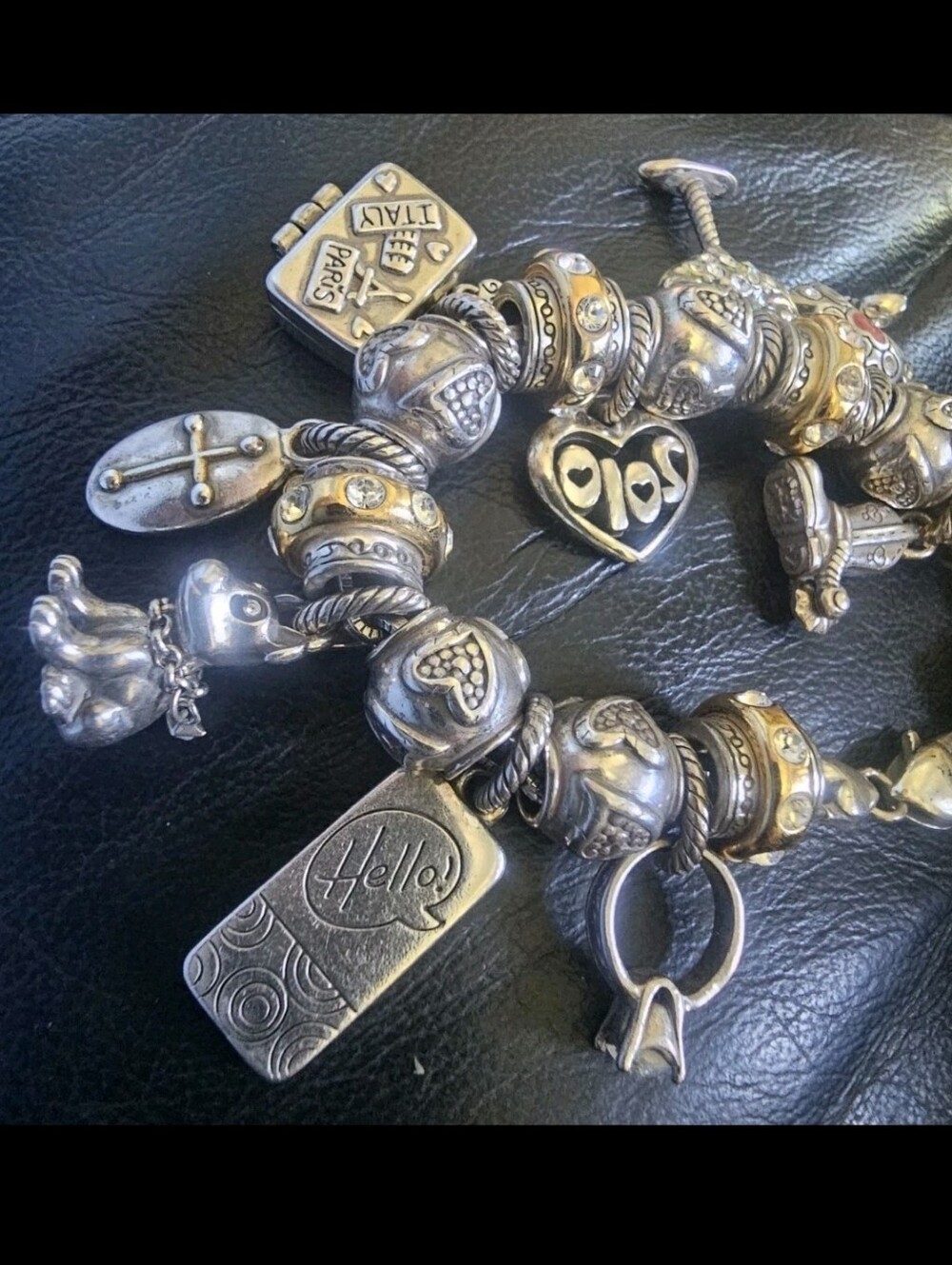 Brighton silver and gold plated massive charm bracelet - Picture 2 of 6